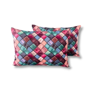 روبالشی مخمل طرح سنگفرش مجموعه 2 عددی