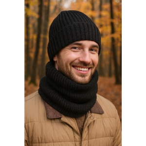 ست کلاه و شال گردن مدل بافت توخز