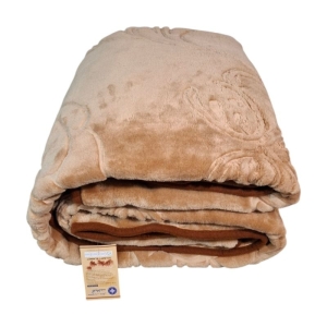 پتو گلبافت GOLBAFT دونفره گل برجسته تکرنگ سایز 220*240 سانتی متر