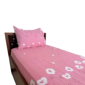 ملحفه کشدار دخترانه ترک یکنفره ۲ تکه Cheshik مدل قلب سایز ۹۰*۲۰۰ سانتی متر
