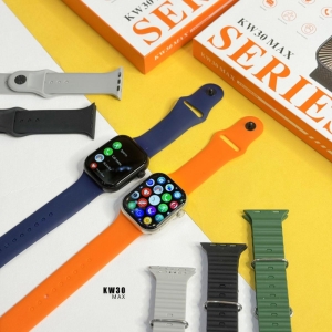 ساعت هوشمند سری۱۰ مدل KW30 MAX با 7 بند سیلیکونی