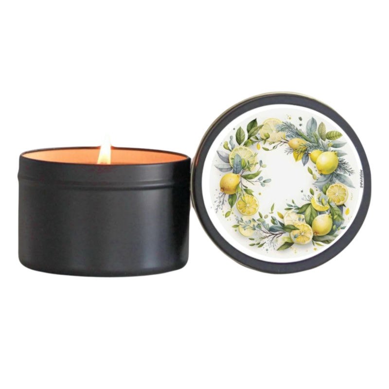 شمع جار فلزی مدل لیمو