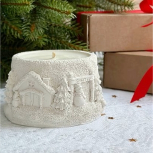 شمع سنگی مدل کریسمس برفی