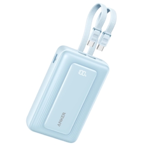 پاوربانک انکر مدل A1681 ظرفیت 20000 میلی آمپر ساعت به همراه کابل لایتنیگ و کابل USB Type-C