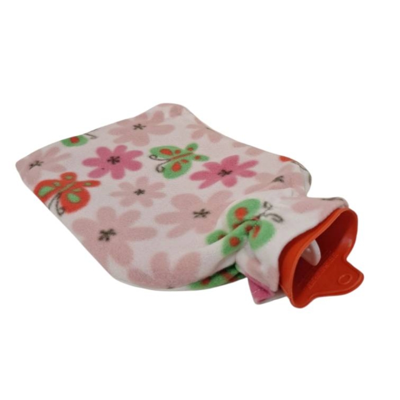 کیسه آب گرم 2 لیتری روکش دار مدل گلبرگ و پروانه