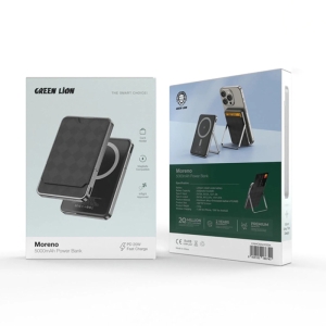 پاوربانک 5000mAh مگ سیف و استند گرین لاین مدل Moreno