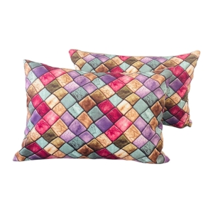 روبالشی مخمل طرح سنگفرش مجموعه 2 عددی