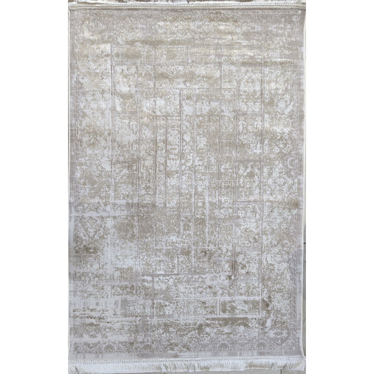 فرش ماشینی سامر طرح ۵۵۳۳ کرم نسکافه ای