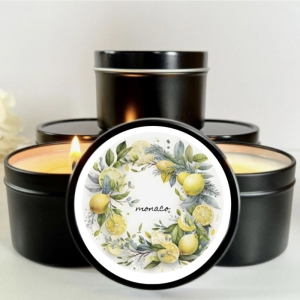 شمع جار فلزی مدل لیمو