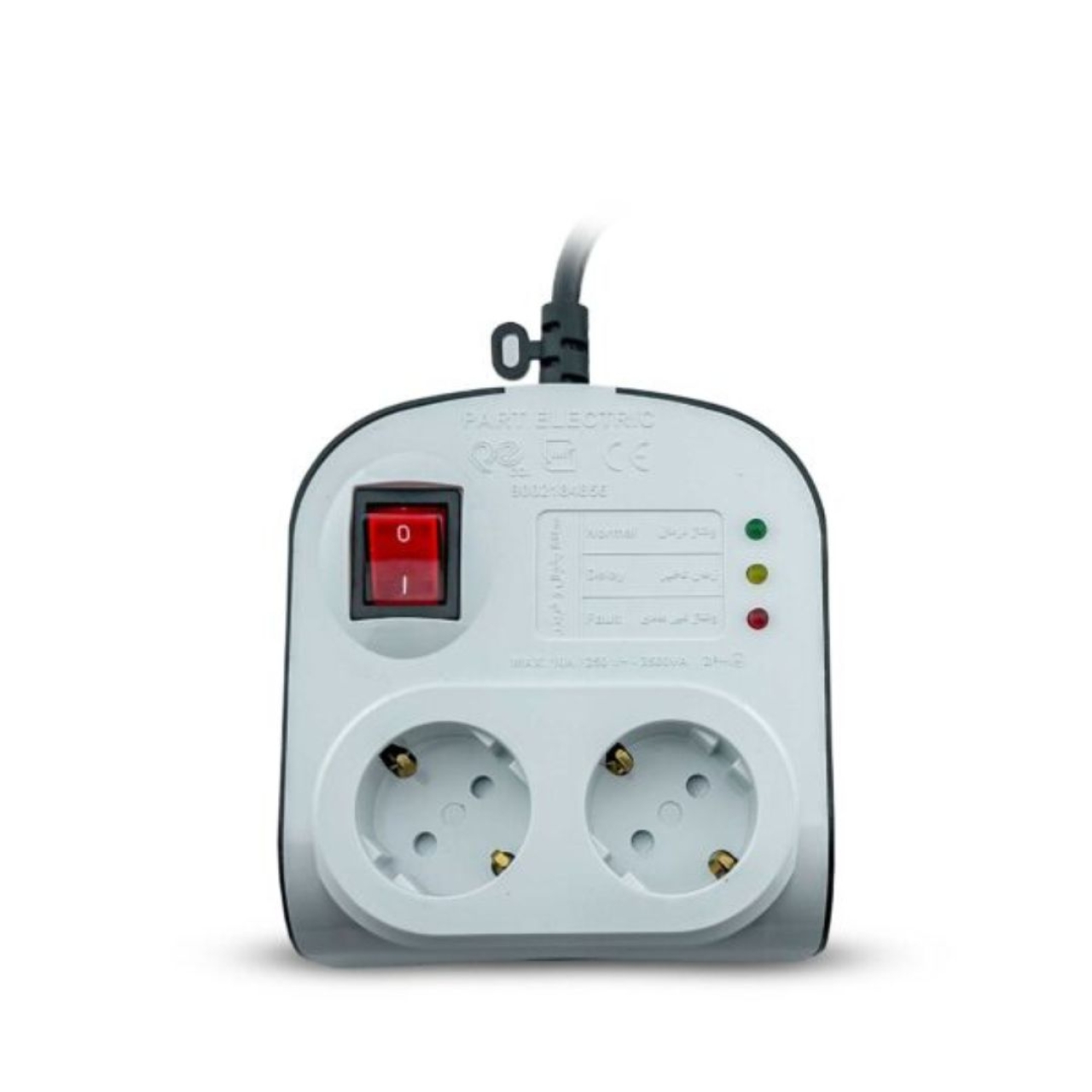 محافظ ولتاژ 2 خانه پارت الکتریک با کابل 1.8 متری کد 8787