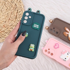 کاور سولید گوش دار عروسک برجسته مناسب برای گوشی موبایل سامسونگ مدل Galaxy A15