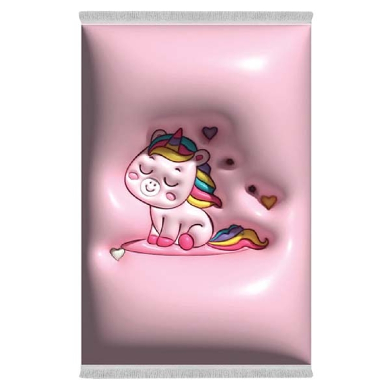 فرش پارچه‌ای دفه مدل فرشینه طرح فانتزی کد 8015