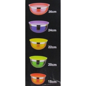 لگن آشپزخانه  رنگی یونیک مجموعه 5 عددی