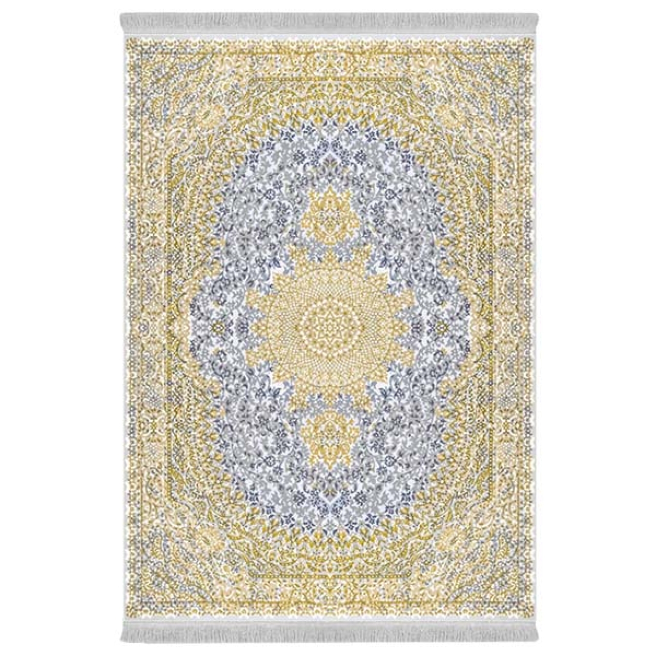 فرش پارچه‌ای دفه مدل فرشینه هازان مخمل طرح فانتزی کد 3355