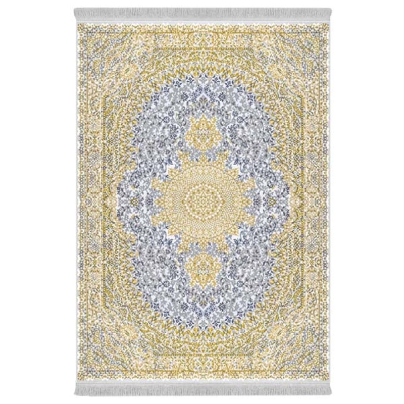 فرش پارچه‌ای دفه مدل فرشینه هازان مخمل طرح فانتزی کد 3355