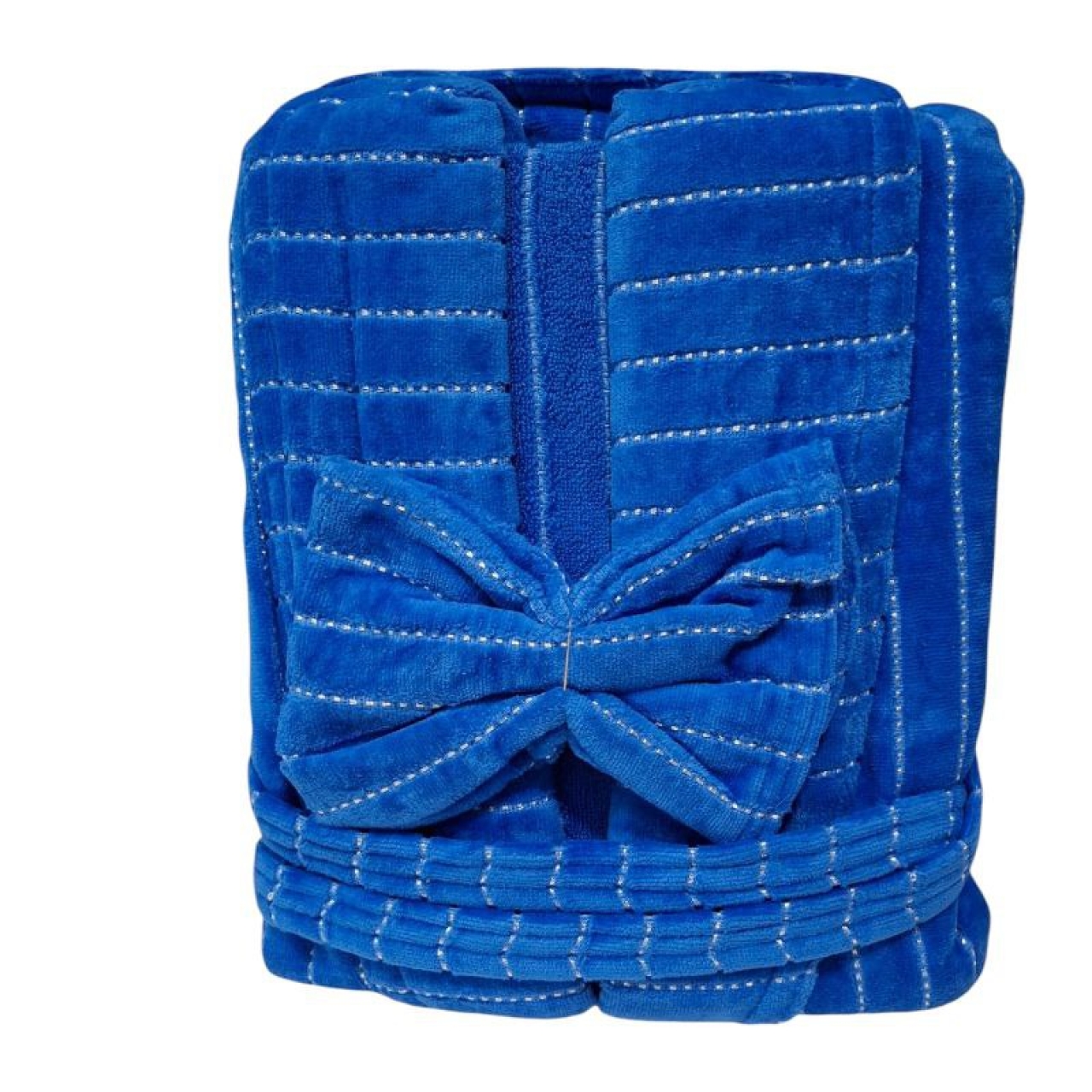 حوله لباسی کلاهدار تنپاک + کمربند و لیف پاپیونی سایز 135