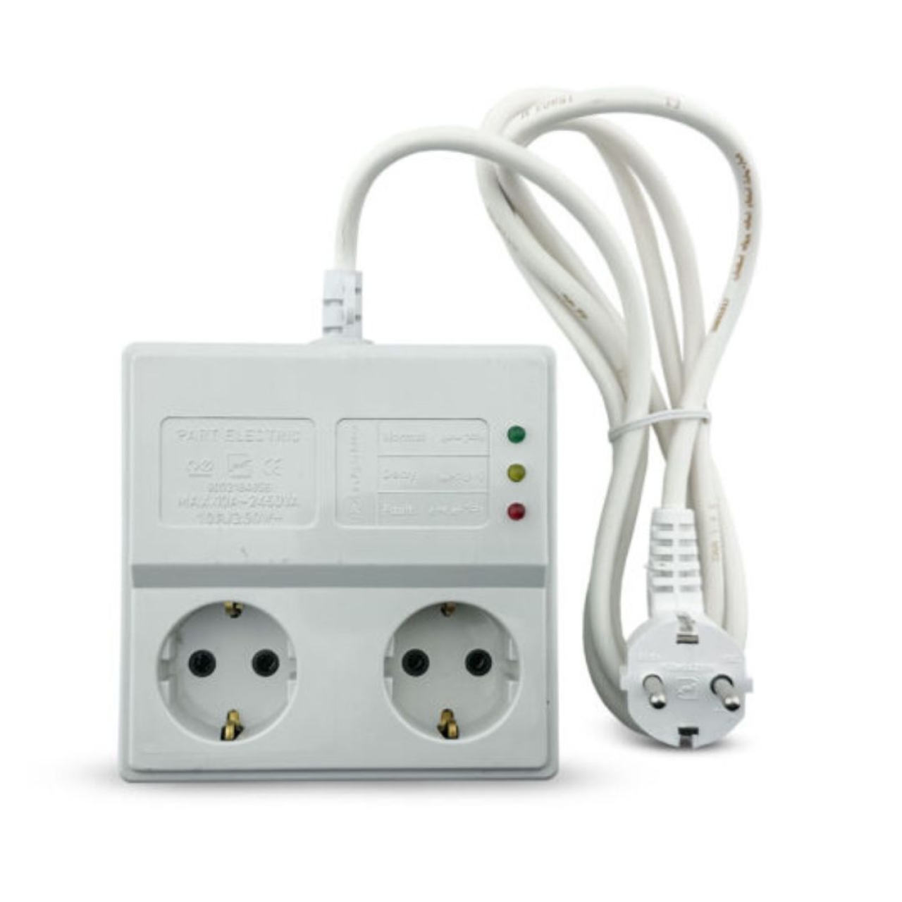 محافظ ولتاژ یخچال 2 خانه پارت الکتریک با کابل 1.8 متری کد 767