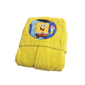 حوله تن پوش کودک مدل باب اسفنجی سایز 100
