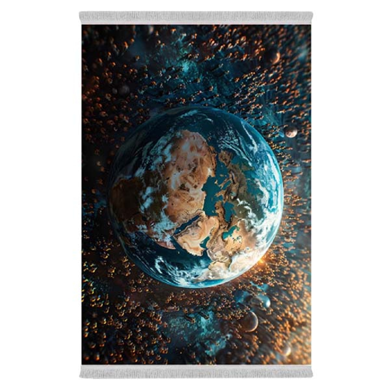 فرش پارچه‌ای دفه مدل فرشینه طرح فانتزی کد 8078