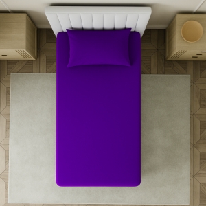 ملحفه تک‌نفره عرض 120 مدل تک رنگ ساده کد Sh0319