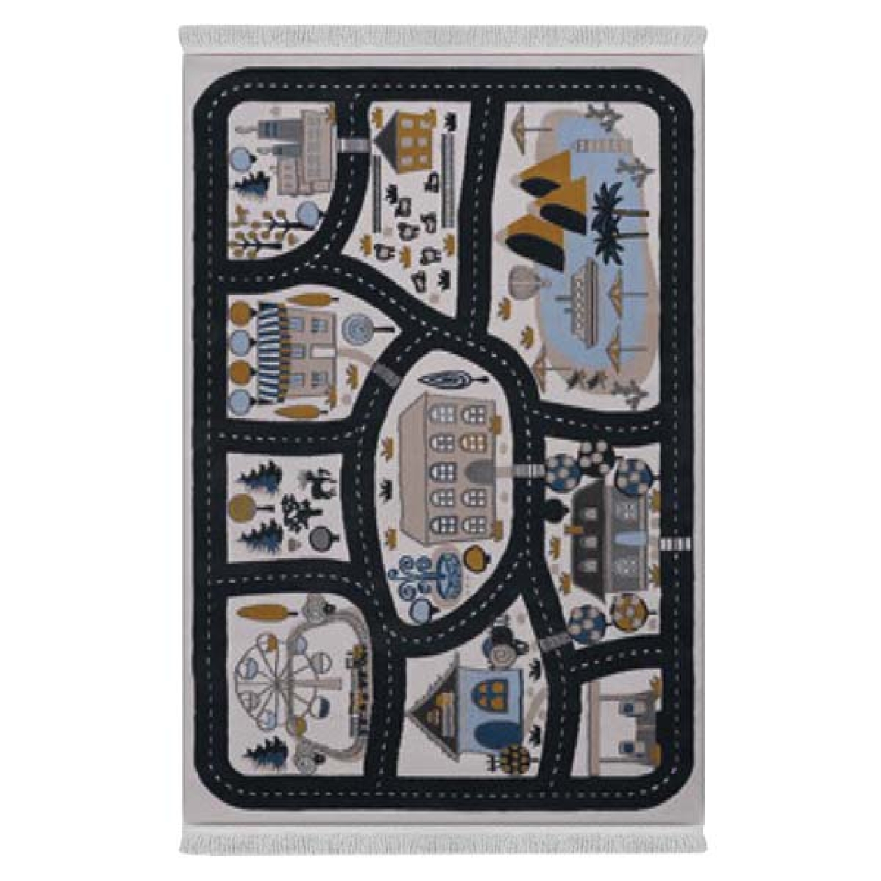 فرش پارچه‌ای دفه مدل فرشینه طرح فانتزی کد 8102