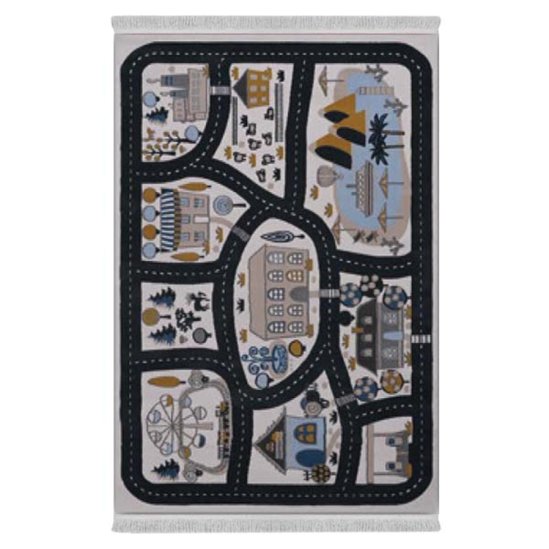 فرش پارچه‌ای دفه مدل فرشینه طرح فانتزی کد 8102