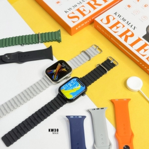 ساعت هوشمند سری۱۰ مدل KW30 MAX با 7 بند سیلیکونی