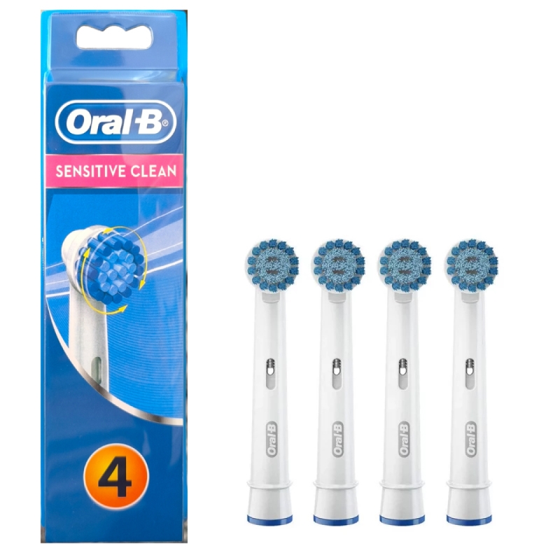 سری یدک مسواک برقی اورال بی مدل Sensitive Clean بسته 4 عددی