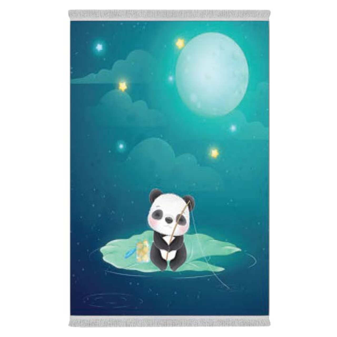 فرش پارچه‌ای دفه مدل فرشینه طرح فانتزی کد 8125