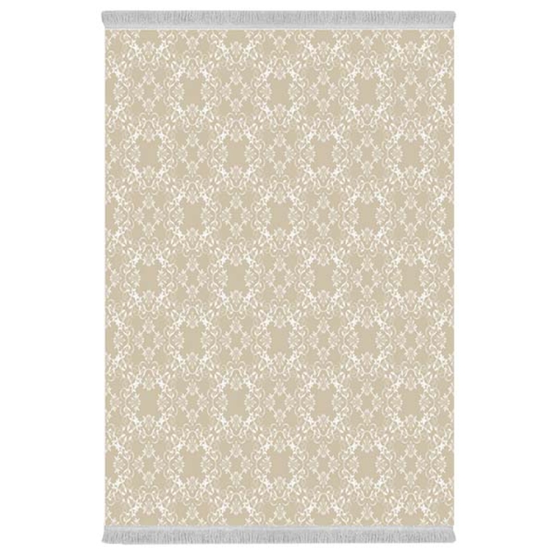 فرش پارچه‌ای دفه مدل فرشینه هازان مخمل طرح فانتزی کد 3338