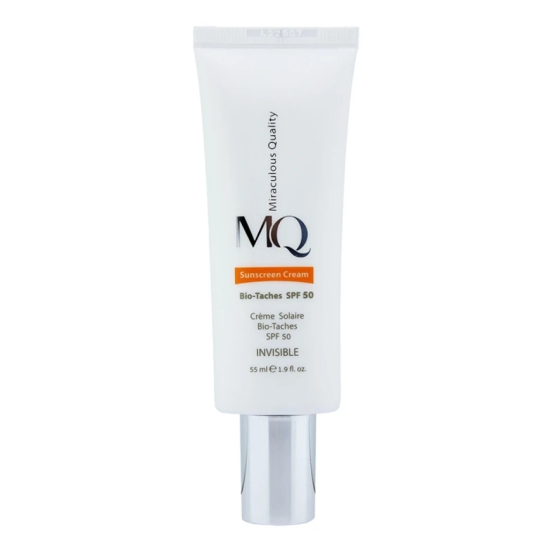 کرم ضد آفتاب ضد لک بی رنگ ام کیو مدل بایو تاچ مناسب انوع پوست حجم 55 میل