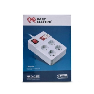 محافظ ولتاژ 4 خانه پارت الکتریک با کابل 1.8 متری کد 2204