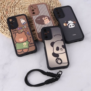 کاور کبریتی سولید محافظ لنزدار با بند مچی مناسب برای گوشی موبایل سامسونگ مدل Samsung Galaxy A14