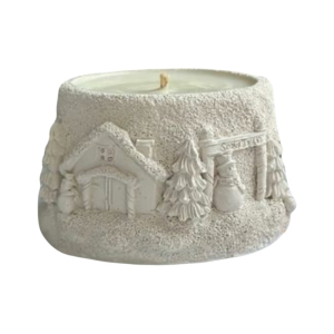 شمع سنگی مدل کریسمس برفی