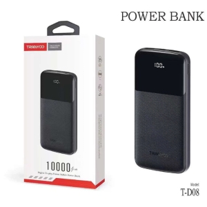 پاوربانک ترانیو مدل T-D08 ظرفیت 10000 میلی آمپر ساعت