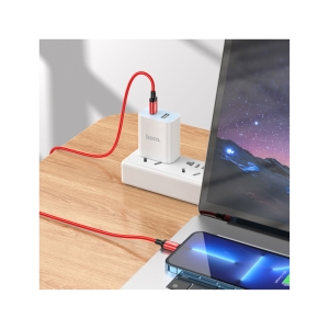 کابل تبدیل USB-C به لایتنینگ هوکو مدل X89 20W طول 1 متر 