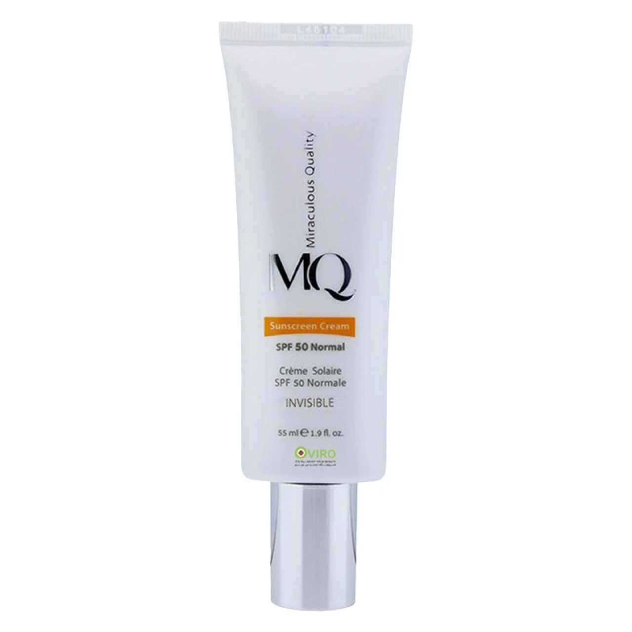 کرم ضد آفتاب ام کیو spf50 مدل بی رنگ مناسب انواع پوست حجم 55 میل