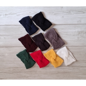 هدبند بافتنی زنانه مدل گره ای