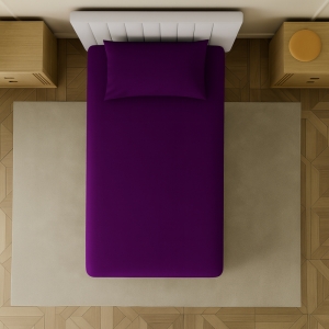 ملحفه تک‌نفره عرض 90 مدل تک رنگ ساده کد Sh06048