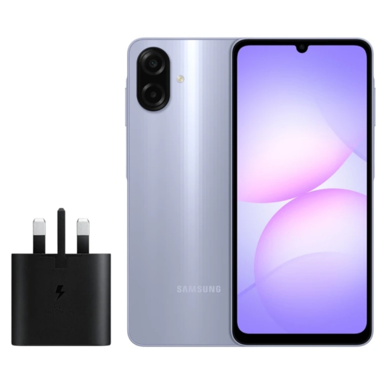 گوشی موبایل سامسونگ مدل Galaxy A07 4G دو سیم کارت ظرفیت 64 گیگابایت و رم 4 گیگابایت به همراه شارژر 25 وات سامسونگ 