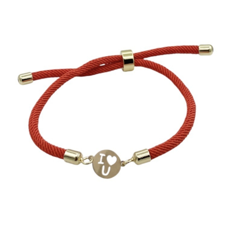 دستبند طلای 18 عیار بند ابریشمی کد DP158