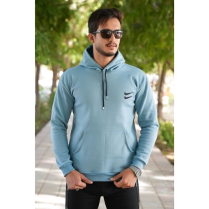 هودی مردانه و زنانه سه نخ داخل کرکی رنگ آبی