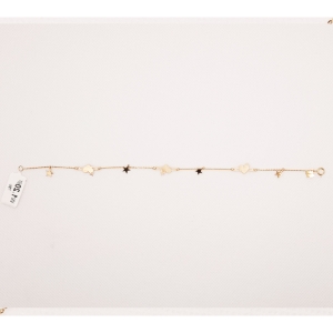  دستبند طلای 18 عیار مدل لیزری کد 100