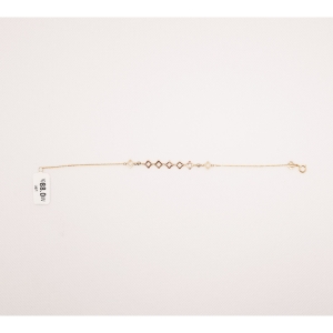  دستبند طلای 18 عیار مدل لیزری کد 96