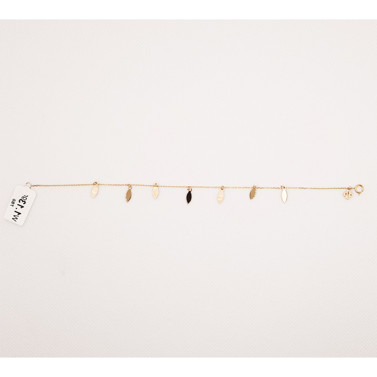  دستبند طلای 18 عیار مدل لیزری کد 92