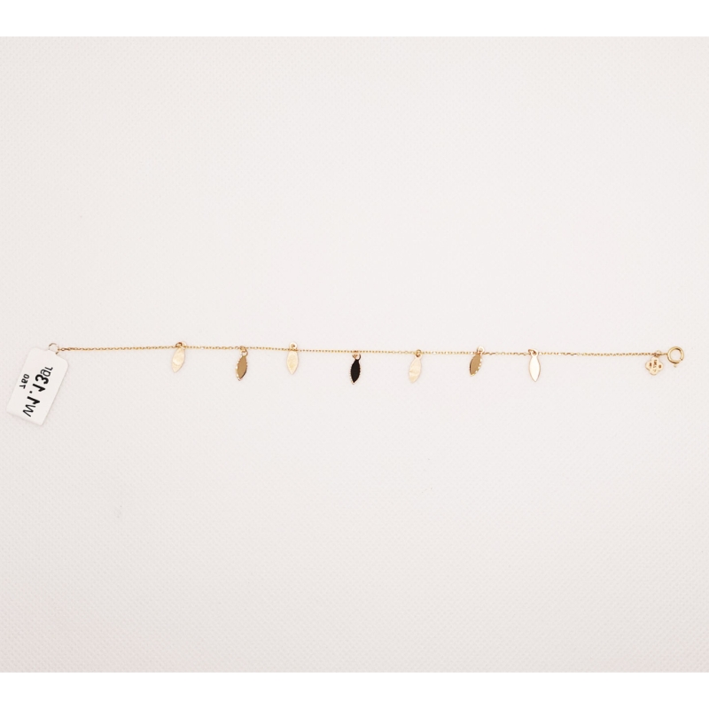  دستبند طلای 18 عیار مدل لیزری کد 92