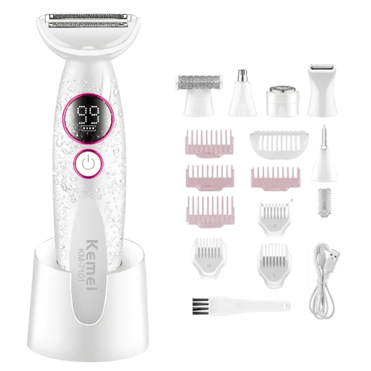 ست اصلاح مو صورت و بدن بانوان کیمی مدل km-7101