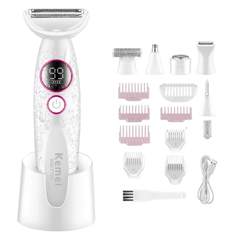 ست اصلاح مو صورت و بدن بانوان کیمی مدل km-7101