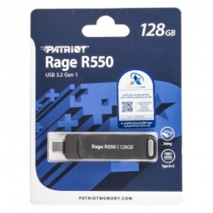 فلش مموری TYPE-C پتریوت مدل RAGE R550  ظرفیت 128 گیگابایت 