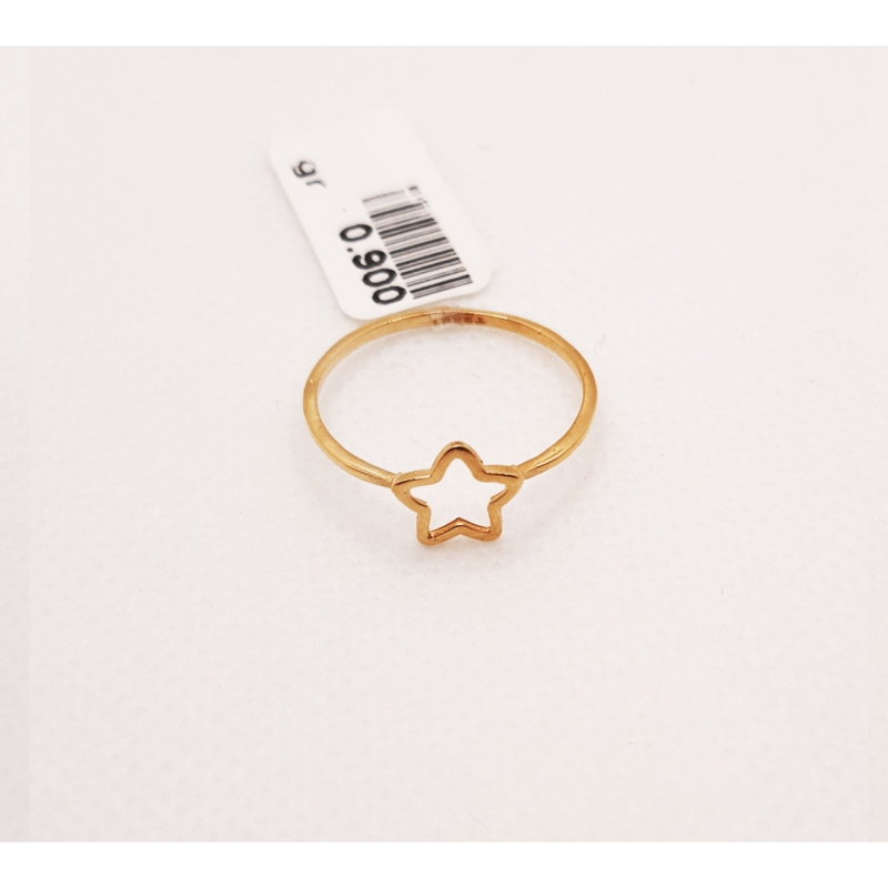 انگشتر طلای ۱۸ عیار مدل مینیمال کد 39 سایز 55